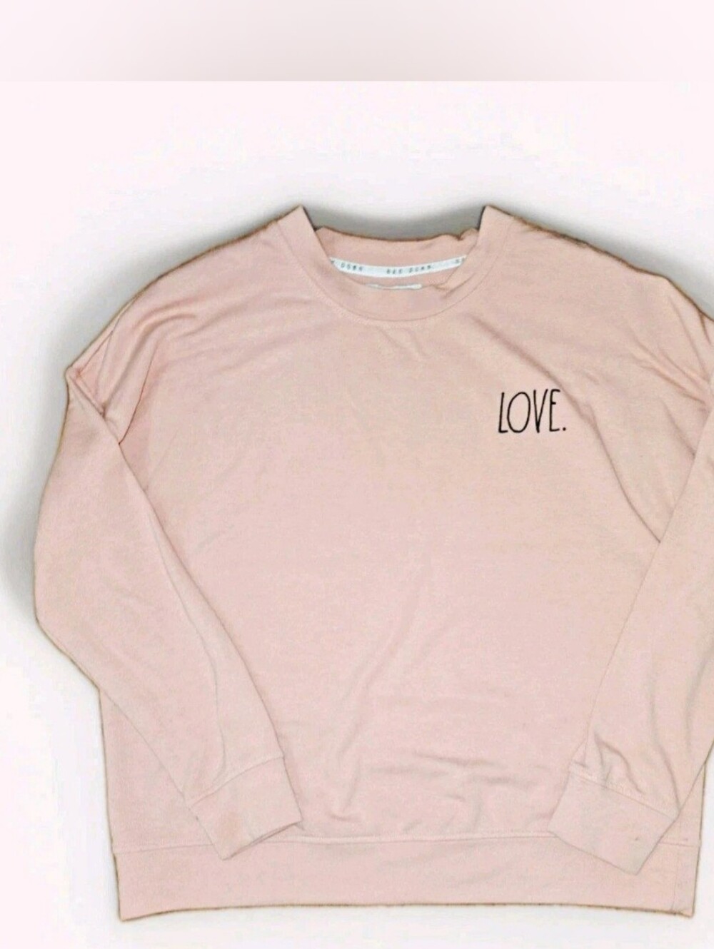 Rae Dunn Women’s Small Pink LOVE Graphic Crewneck Sweatshirt